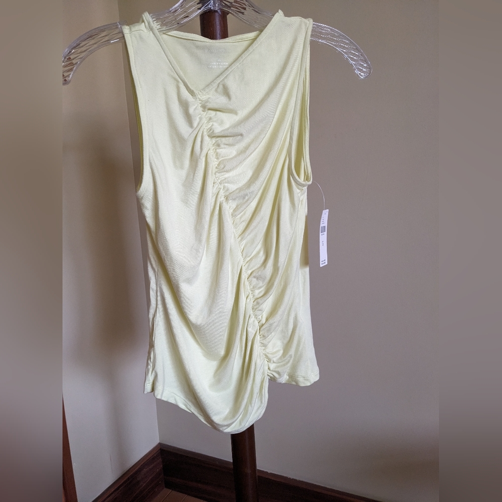 Anthropologie extra small lime green sleeveless top.